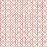Detail of wallpaper in an intricate striped grid pattern in dusty rose on a white field.