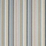 Striped flatweave runner in grey blue sage 