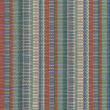 Striped flatweave runner in red green blue grey