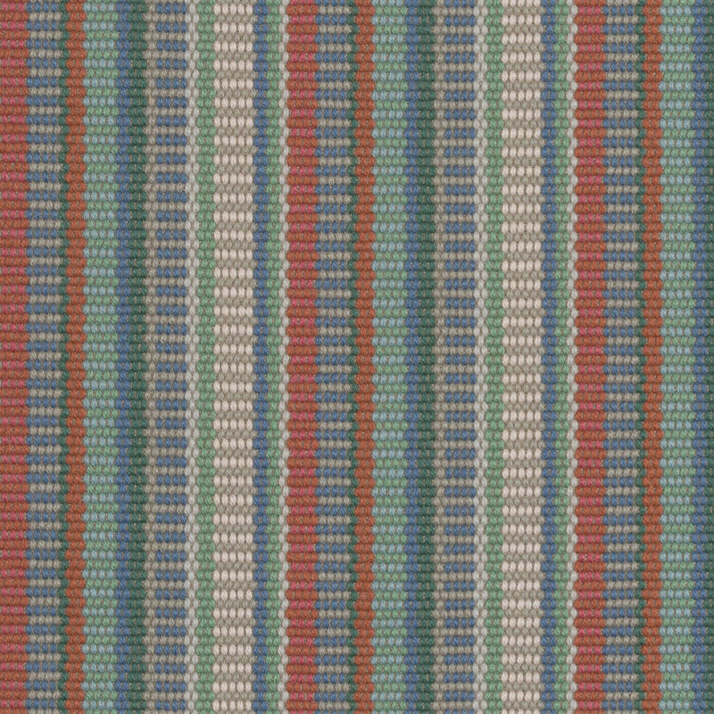 Striped flatweave runner in red green blue grey