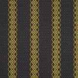 Striped flatweave runner in black and yellow