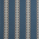 Striped flatweave runner in blue and white