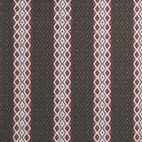 Striped flatweave runner in black and red
