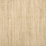 A close-up of a broadloom carpet with a woven texture in cream and tan.