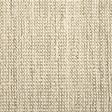 A close-up of a broadloom carpet with a woven texture in cream and grey. 