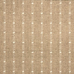 Broadloom carpet swatch with a vertical dotted stripe in taupe and cream