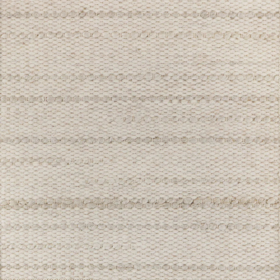 Broadloom carpet swatch in striped pattern white color