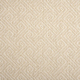 Broadloom carpet with Greek key pattern in cream on ecru.
