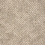 Broadloom carpet swatch in wavy geometric pattern tan color
