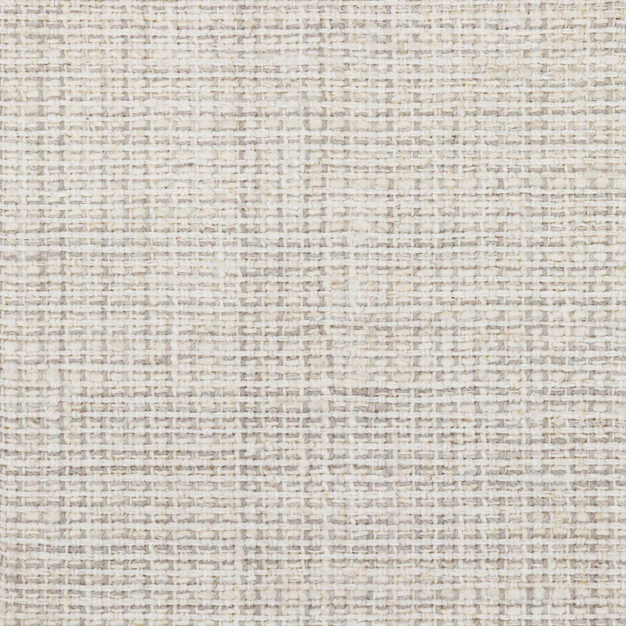 Broadloom carpet swatch in a textured pattern in cream with grey.