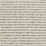 Textured broadloom carpet in a stripe pattern of cream and grey. 