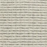 Textured broadloom carpet in a stripe pattern of cream and grey. 