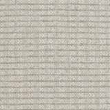Textured broadloom carpet in a stripe pattern of cream and grey. 