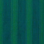 Fabric in a repeating striped pattern in navy on a dark green field.