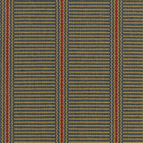 Striped flatweave runner in green and red