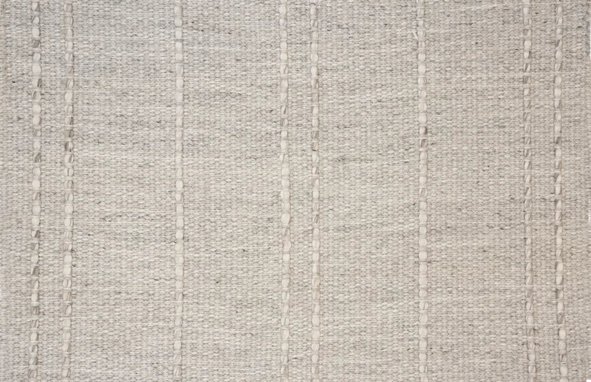 Broadloom carpet swatch in a striped pattern in a light grey design