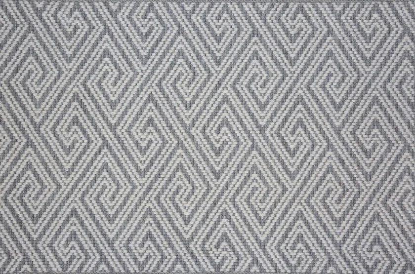 Broadloom carpet swatch geometric design in medium grey