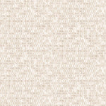 Detail of fabric in a textural geometric print in shades of cream on a white field.