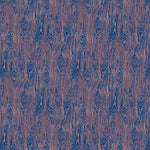 Scaled-out view of wallpaper in a textural wood grain print in pink on a blue field.