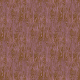 Scaled-out view of wallpaper in a textural wood grain print in purple on a brown field.