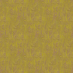 Scaled-out view of fabric in a textural wood grain print in tan on a yellow field.
