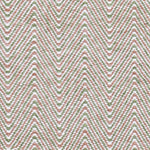 Handwoven rug in a herringbone pattern in pink, green and white. 