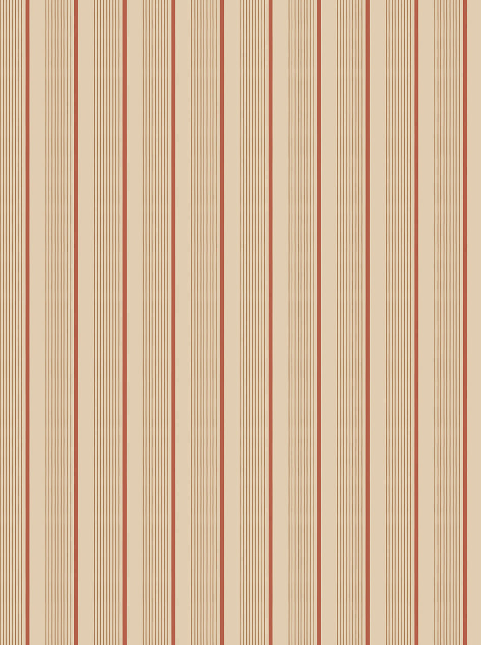 Pattern with red vertical stripes on a beige background