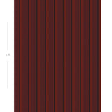 Diagram showing scale of vertical striped wallpaper