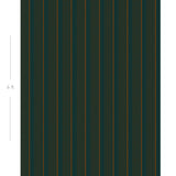 Diagram showing scale of vertical striped wallpaper