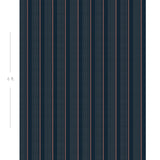 Diagram showing scale of vertical striped wallpaper