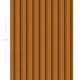 Diagram showing scale of vertical striped wallpaper