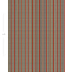 Diagram showing scale of vertical striped wallpaper