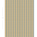 Diagram showing scale of vertical striped wallpaper