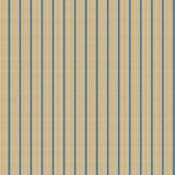 Mixed width striped wallpaper in blue, cream and yellow