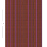 Diagram showing scale of vertical striped wallpaper