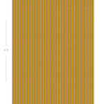 Diagram showing scale of vertical striped wallpaper