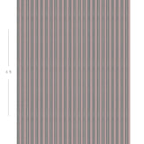 Diagram showing scale of vertical striped wallpaper