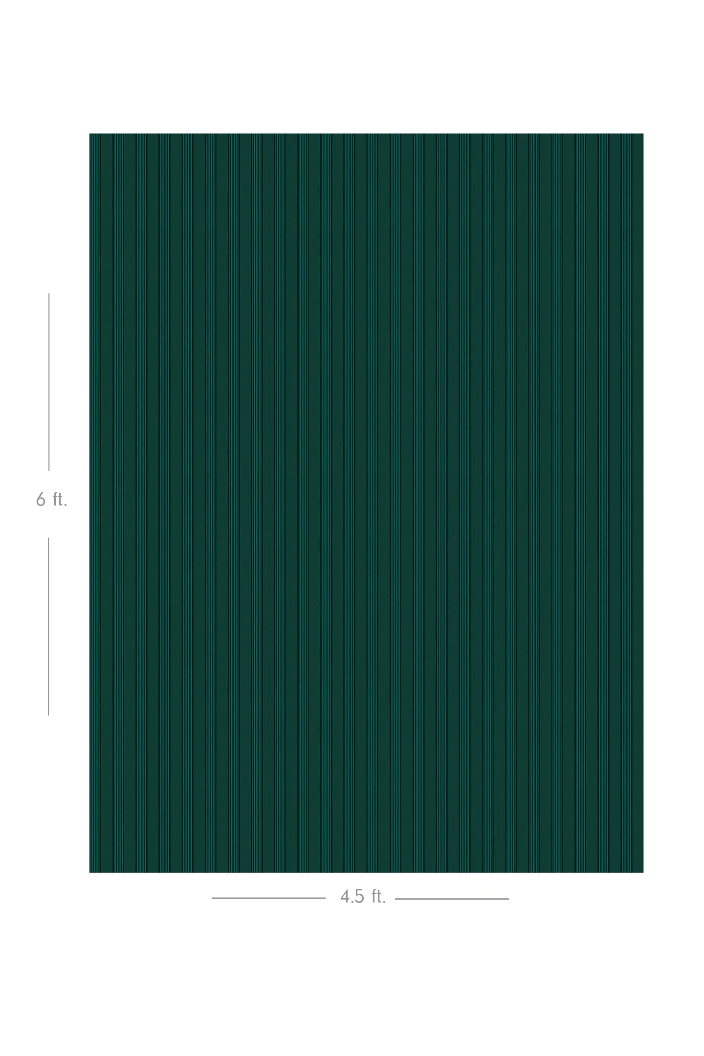 Diagram showing scale of vertical striped wallpaper