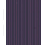 Diagram showing scale of vertical striped wallpaper