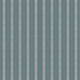 Mixed width striped wallpaper in blue and cream