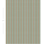 Diagram showing scale of vertical striped wallpaper