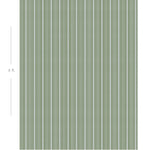 Diagram showing scale of vertical striped wallpaper