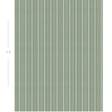 Diagram showing scale of vertical striped wallpaper