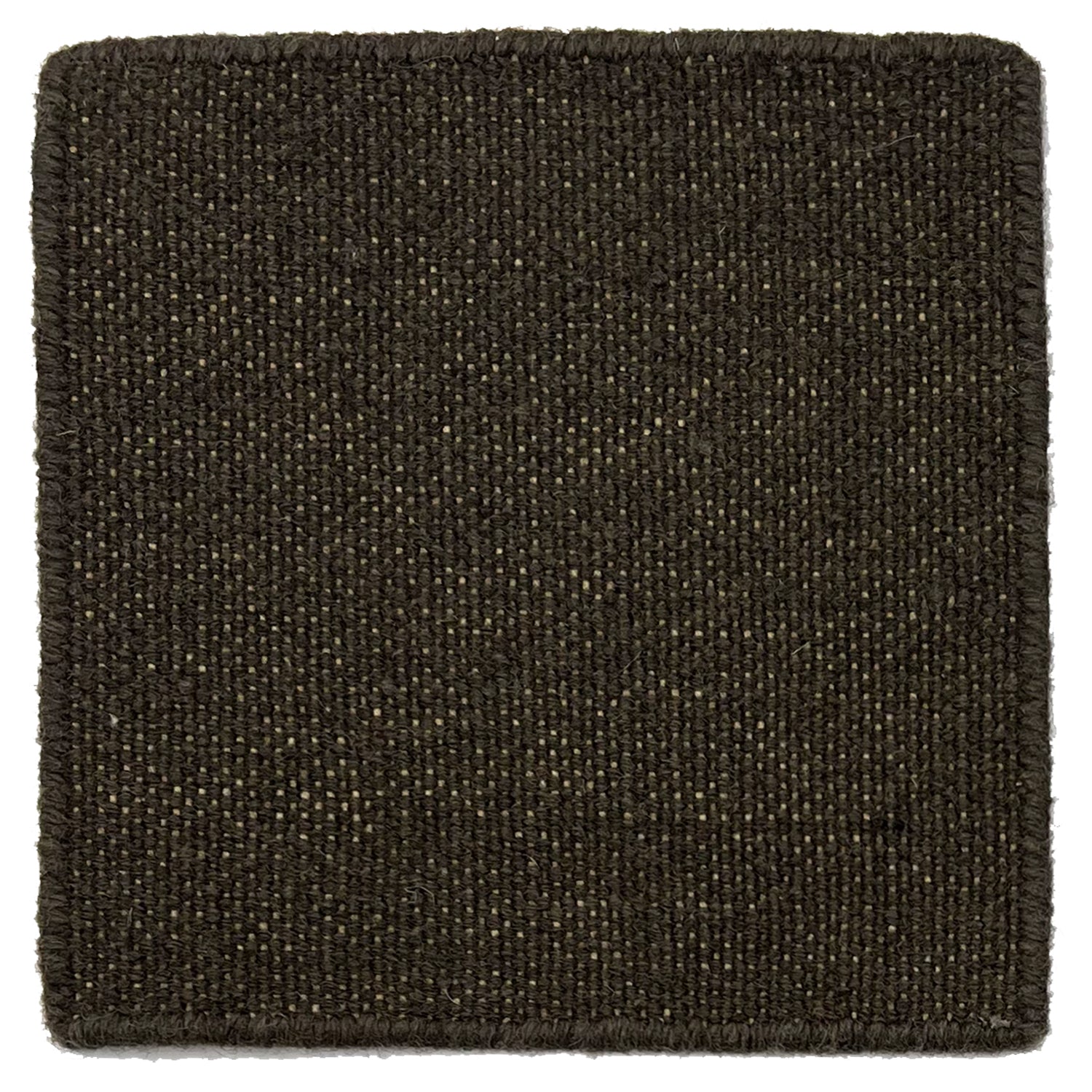 Flatweave dhurrie sample in umber brown