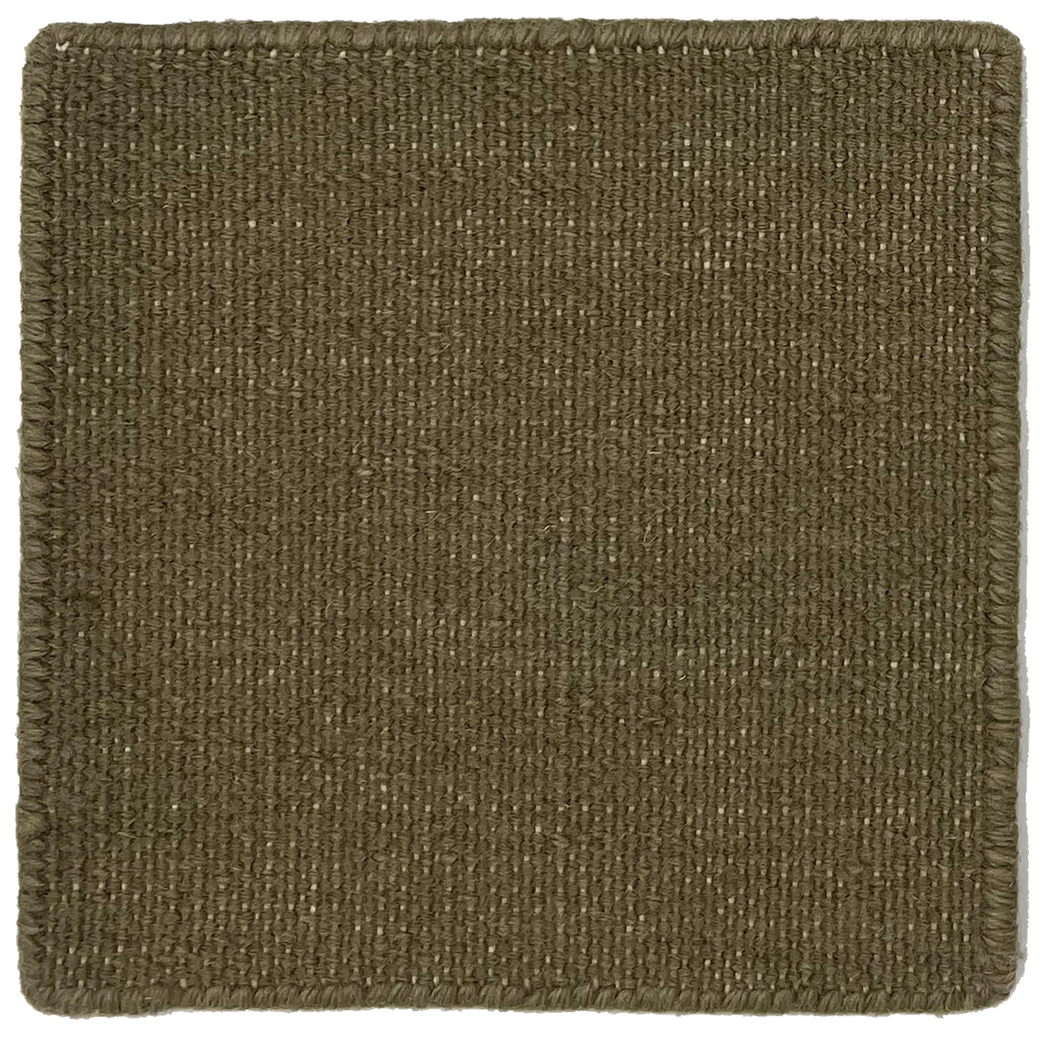 Flatweave dhurrie sample in warm grey -white