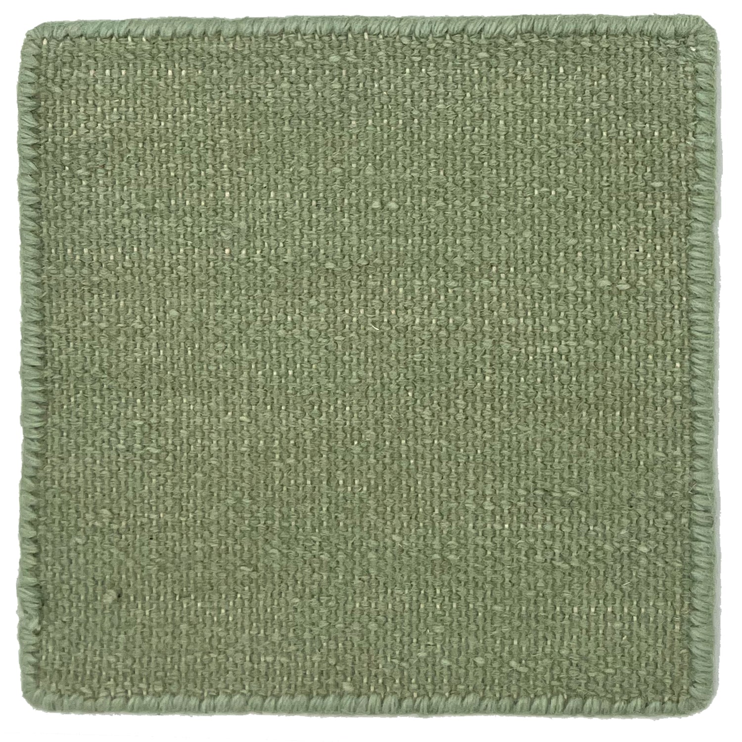 Flatweave dhurrie sample in sea glass green