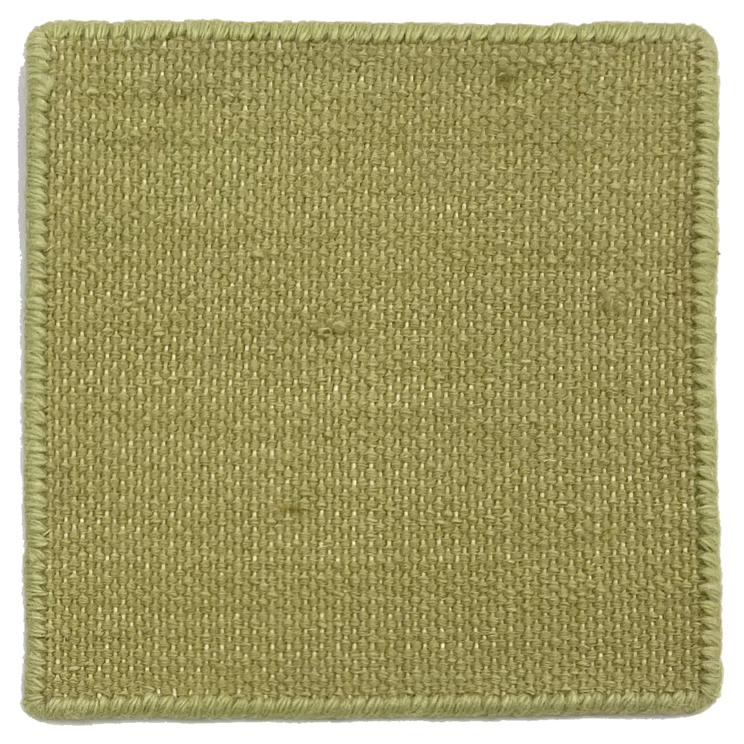 Flatweave dhurrie sample in lime green