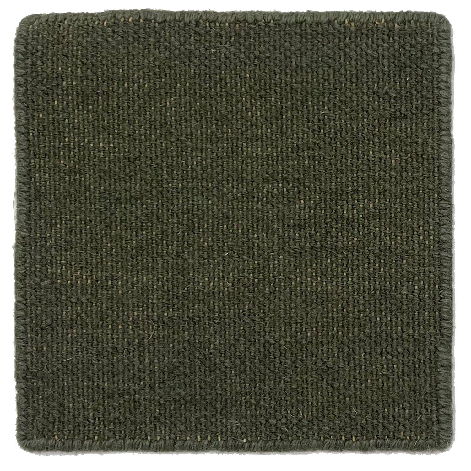 Flatweave dhurrie sample in pine green