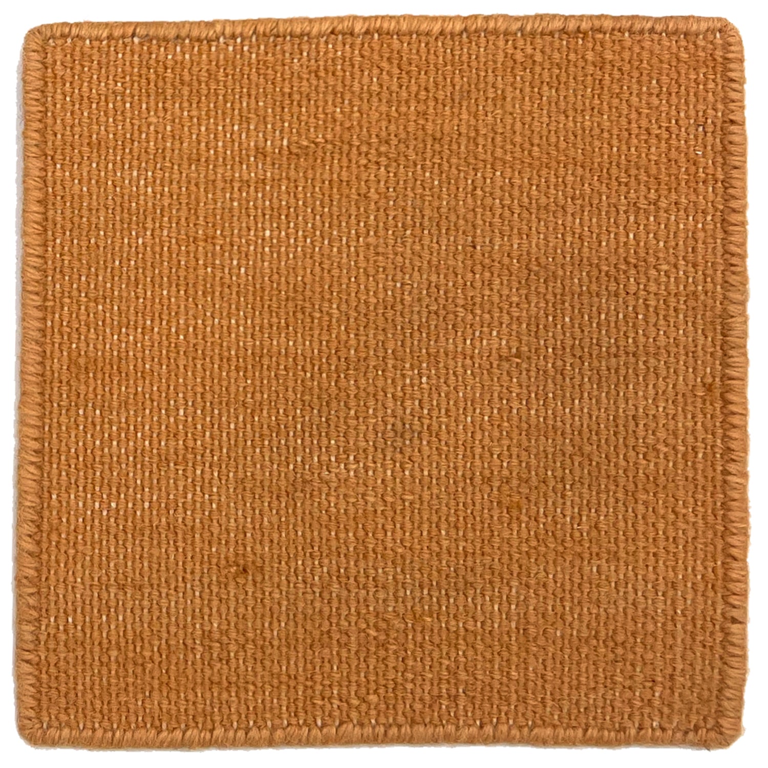 Flatweave dhurrie sample in tangerine orange