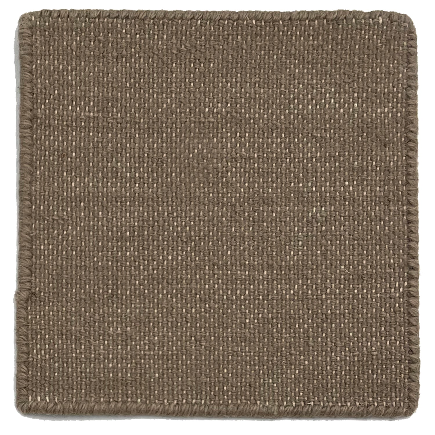 Flatweave dhurrie sample in stone brown